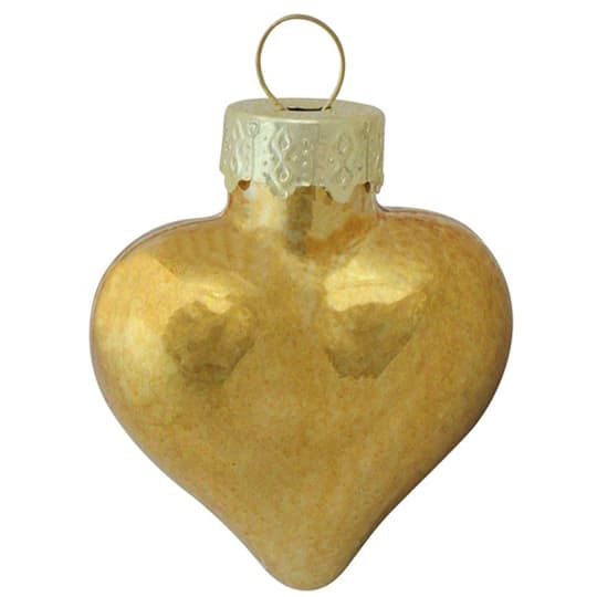 Whitehurst 56ct. 2&#x22; Shiny Gold Glass Heart Ornaments